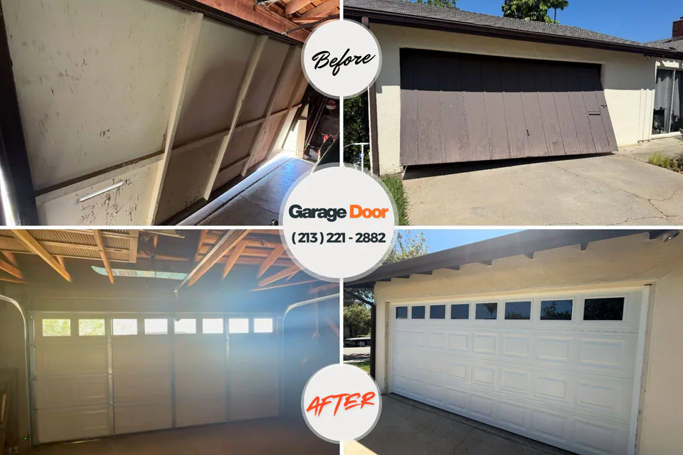 Before and after: garage door repair near me Hot Sulphur Springs